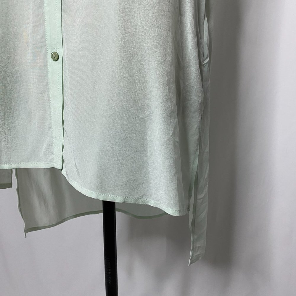 Eileen Fisher Mint Silk Blouse - Picture 3 of 10